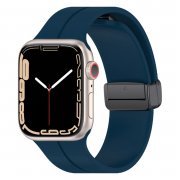 Ремешок для Apple Watch 38 mm силикон на магните (темно-синий) — 1