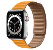 Ремешок - ApW31 для Apple Watch 40 mm экокожа на магните (оранжевый)