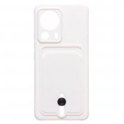 Чехол-накладка - SC304 с картхолдером для Xiaomi 13 Lite (217995) (белая) — 1