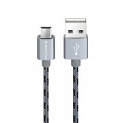 Кабель Borofone BX24 (USB - micro USB) (серый метал)