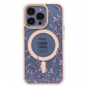 Чехол-накладка - SM015 SafeMag для Apple iPhone 13 Pro (003) (светло-розовая) (рисунок) — 1