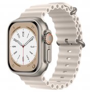 Ремешок - ApW26 Ocean Band для Apple Watch 40 mm силикон (слоновая кость белая)