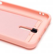 Чехол-накладка с картхолдером для Samsung Galaxy A13 4G (A135F) (светло-розовая) — 3
