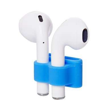 Держатель силиконовый для наушников Apple AirPods (синий) — 4