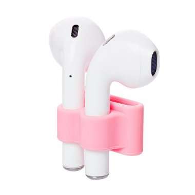 Держатель силиконовый для наушников Apple AirPods (розовый) — 4