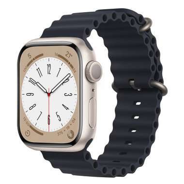 Ремешок ApW26 Ocean Band для Apple Watch 38 mm силикон (черный) — 1