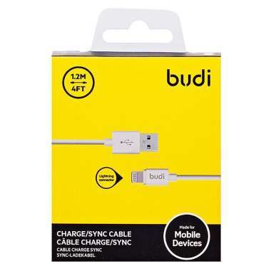 Кабель budi M8J02304 для Apple (USB - lightning) (белый) — 2