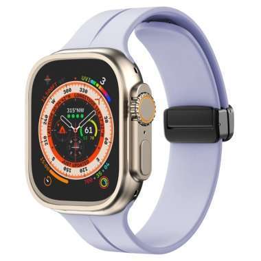 Ремешок - ApW29 для Apple Watch 38 mm силикон на магните (светло-фиолетовый) — 1