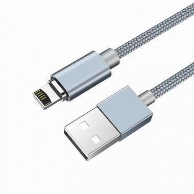 Кабель для Apple Hoco U40A магнитный (USB - lightning) (металлически-серый) — 6