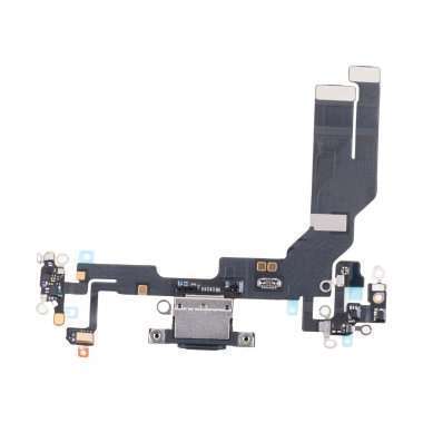 Шлейф для Apple iPhone 16e на системный разъем/микрофон (черный) премиум — 2