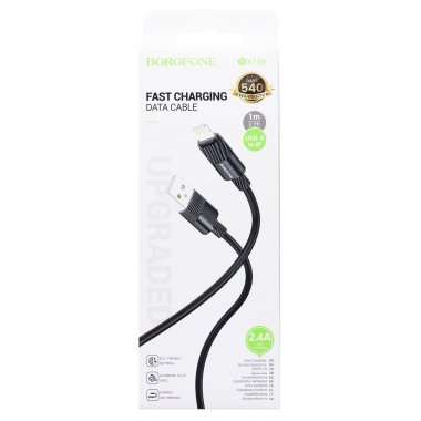 Кабель Borofone BX106 (USB - lightning) 100см 2.4A (черный) — 3